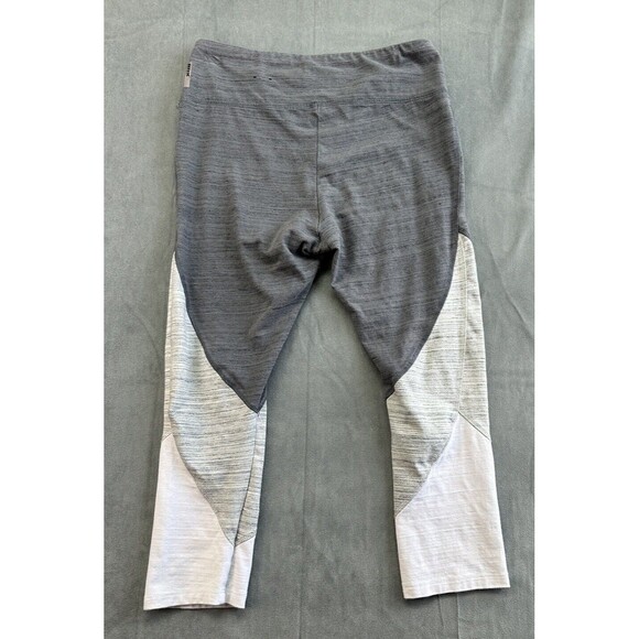 RBX Capri Leggings Women's Medium Gray White Pull On Elastic Waistband High Rise - Picture 2 of 9